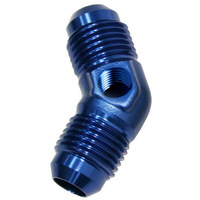Aeroflow Male -8 45 Deg Union With 1/8''Port Blue