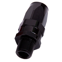 Aeroflow 100/450 Series Taper Adapter 1/4" NPT Male to -06AN Hose Straight Black AF830-06-04BLK