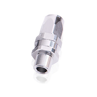 Aeroflow 100/450 Series Taper Adapter 1/2" NPT Male to -08AN Hose Straight Silver AF830-08-08S