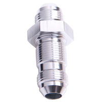 Aeroflow STRAIGHT BULKHEAD -4AN SILVER BULKHEAD NUT SEPERATE