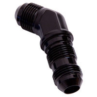 Aeroflow 45 DEG BULKHEAD -12AN BLACK BULKHEAD SEPERATE