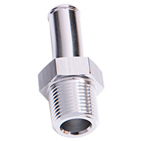 Aeroflow MALE 3/8'' NPT TO 5/16'' BARB SILVER STRAIGHT MALE TO MALE