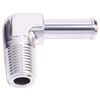 Aeroflow 90 DEG 3/8'' NPT TO 5/16'' BARB BLACK 90 DEG MALE TO MALE