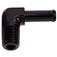 Aeroflow 90 DEG 1/2'' NPT TO 1/2'' BARB BLACK 90 DEG MALE TO MALE