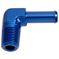 Aeroflow 90 DEG 1/2'' NPT TO 3/4'' BARB BLUE 90 DEG MALE TO MALE