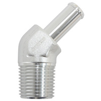 Aeroflow 45 DEG 3/8'' NPT TO -10 100/450SERIES HOSE SILVER SUIT BRAID