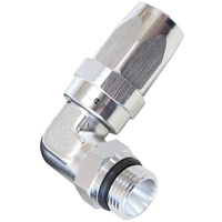 Aeroflow 90 Deg -12 Hose to Male -10 Thread Silver