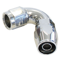 Aeroflow 880 Series Elite Full Flow Cutter Hose End -10AN Female to -10AN Hose 120-Degree AF884-10