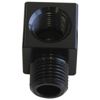 Aeroflow 90 DEG MALE TO F/MALE 1/8'' BLACK ADAPTER TIGHT RADIUS