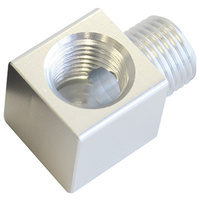 Aeroflow 90 DEG MALE TO F/MALE 1/8'' SILVER ADAPTER TIGHT RADIUS