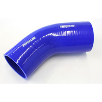 Aeroflow Silicone Hose Reducer 45 Deg; Blue I.D 4.00-3.50'' 102-89mm 5.3mm 140mm