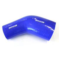 Aeroflow Silicone Hose Reducer 90 Deg; Blue I.D 4.00-3.50'' 102-89mm 5.3mm 125mm