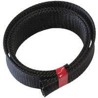 Aeroflow 1-1/2'' 7.6M HEAT FLEX BRAID BLACK TIGHT WEAVE HIGH COVERAG