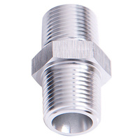 Aeroflow MALE COUPLER 3/8'' NPT SILVER MALE TO MALE