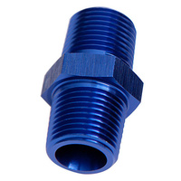 Aeroflow MALE COUPLER 1'' NPT BLUE MALE TO MALE