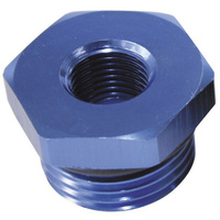 Aeroflow -12ORB PORT REDUCER TO 1/8 NPTBLUE MALE TO FEMALE