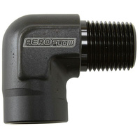 Aeroflow 90 DEG FEMALE TO MALE 1'' NPT BLACK