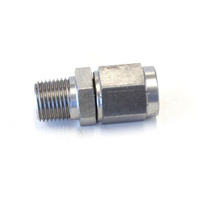 Aeroflow 1/8'' NPT TO -3AN FEMALE NUT STAINLESS STRAIGHT SWIVEL NUT
