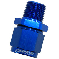 Aeroflow 1/2'' NPT TO -12AN FEMALE NUT BLUE STRAIGHT SWIVEL NUT