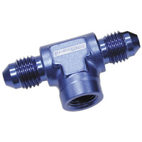 Aeroflow -3AN MALE TEE WITH 1/8 ON SIDEBLUE FEMALE 1/8'' NPT ON SIDE
