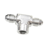 Aeroflow -3AN MALE TEE WITH 1/8 ON SIDESILVER FEMALE 1/8'' NPT ON SIDE