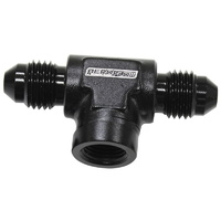 Aeroflow -4AN MALE TEE WITH 1/8 ON SIDEBLACK FEMALE 1/8'' NPT ON SIDE