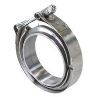 Aeroflow 3'' V BAND CLAMP KIT 2 X WELD RINGS & 1 X STAINLESS CLAMP