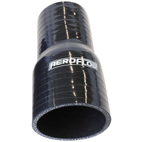 Aeroflow Silicone Hose Reducer Str Black I.D 1.50-1.125'' 38-28 mm 4.5mm 127mm