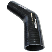 Aeroflow Silicone Hose Reducer 45 Deg; Black I.D 1.75-1.50'' 45-38mm 4.5mm 140mm