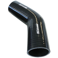 Aeroflow Silicone Hose 45 Deg Black I.D 2.75'' 70mm Wall 5.3mm 145mm Leg AF 9202-275