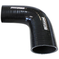 Aeroflow Silicone Hose Reducer 90 Deg; Black I.D 1.75-1.50'' 45-38mm 4.5mm 125mm