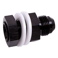 Aeroflow FUEL CELL FITTING -6AN BLACK FUEL CELL BULKHEAD FITT
