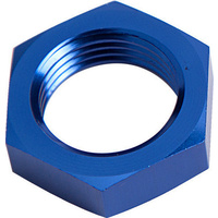 Aeroflow BULKHEAD NUT -12AN BLUE SINGLE NUT