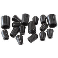 Aeroflow Vac Blank Off Plugs (16) Black4x1/8'' 3/16'' 1/4'' 2x5/16 &3/8