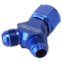 Aeroflow Y PIECE -8 SWIVEL NUT 2X -6AN BLUE