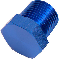 Aeroflow NPT HEX HEAD PLUG 1'' NPT BLUE 1'' NPT