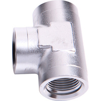 Aeroflow FEMALE TEE -10 ORB SILVER 3X -10 ORB PORTS