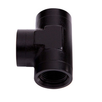 Aeroflow FEMALE TEE -16 ORB BLACK 3X -16 ORB PORTS