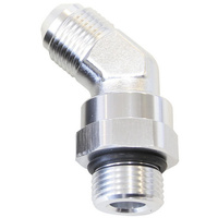 Aeroflow MALE -16 ORB 45 TO -16AN MALE SILVER FULL SWIVEL