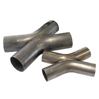 Aeroflow 2-1/2'' O.D EXHAUST X PIPE 45 DEG BENDS 304 STAINLESS STEEL