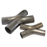Aeroflow 3'' O.D EXHAUST X PIPE 45 DEG BENDS 304 STAINLESS STEEL