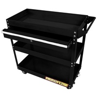Aeroflow WORKSHOP TROLLEY 3 TIER WITH LOCKABLE DRAWER