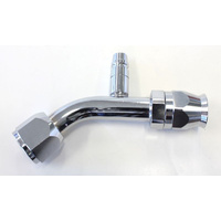 Aeroflow -10 A/C W/CHARGE PORT 45 DEG STAINLESS