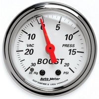 Arctic White Series Boost/Vacuum Gauge (AU1372)