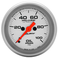 Auto Meter Ultra-Lite Series Oil Pressure Gauge AU4353