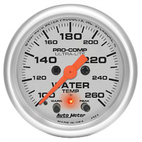 Auto Meter Ultra-Lite Series Water Temperature Gauge AU4354
