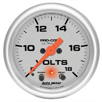 Auto Meter Ultra-Lite Series Voltmeter Gauge AU4383