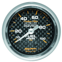 Carbon Fiber Series Fuel Pressure Gauge (AU4712)