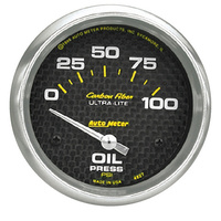 Carbon Fiber Series Oil Pressure Gauge (AU4827)
