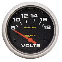 Auto Meter Pro-Comp Series Voltmeter Gauge AU5492